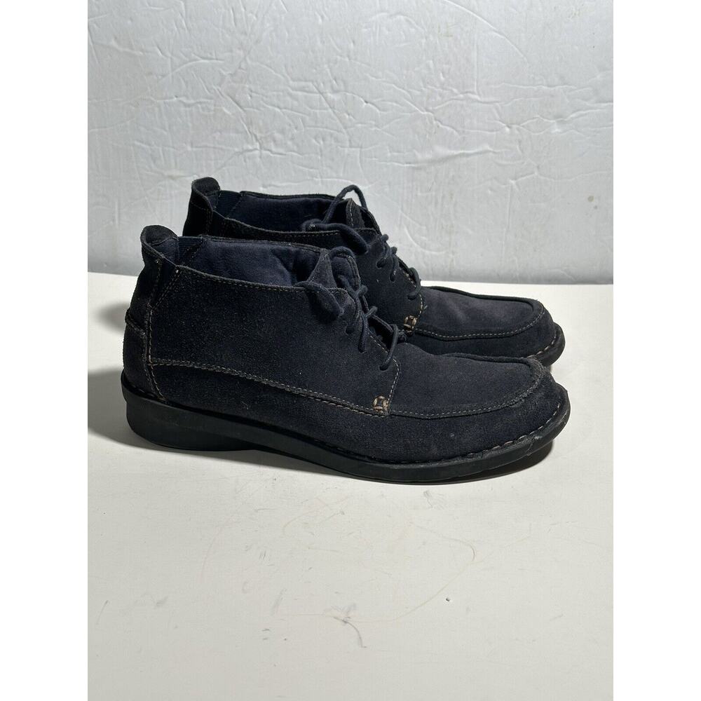 Clarks Womens Bendables Nikki Class Navy Suede Ankle Chukka Boots Size 8.5‎ M